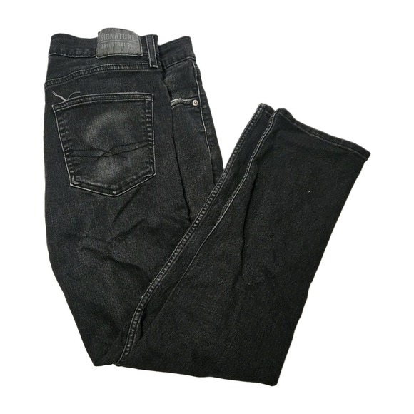 Levi's Denim - LEVI Strauss & Co. Slim Straight  34x30 Lite Black Denim Jeans Women's